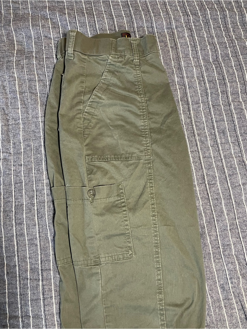 Lee Olive Green Women's Utility Pants / Cargo Pants (10 Short) - Picture 2 of 10